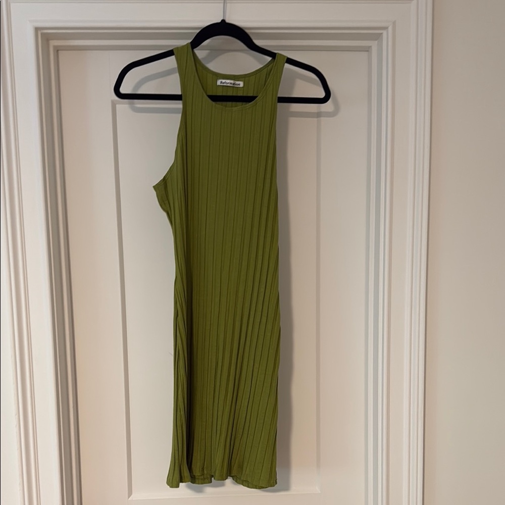 Reformation Ribbed Mini Dress